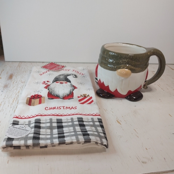 Sleigh Bell Bistro Other - Sleigh Bell Bistro Christmas Gnome Mug & Towel Home Decoration Gift Stocking